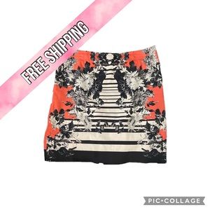 Kenneth Cole New York skirt - orange/black/white